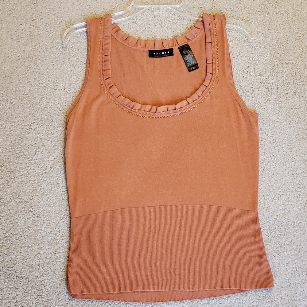 Large Orange Axcess by Liz Claiborne knit shirt